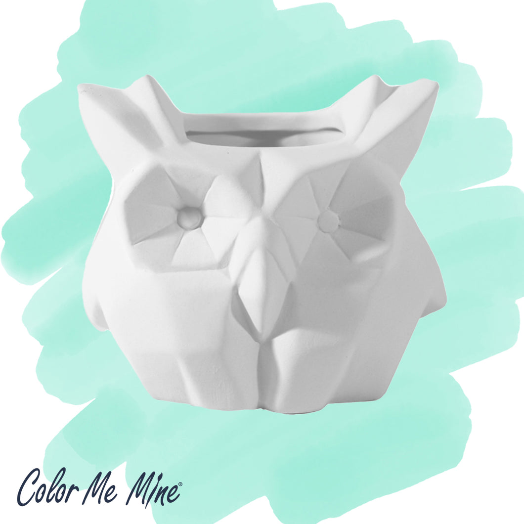 Faceted Owl Planter